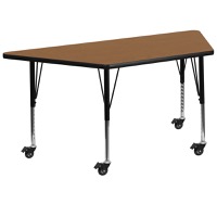 Trapezoid Activity Tables with Casters