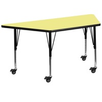 Trapezoid Activity Tables with Casters