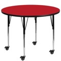 Round Activity Tables with Casters