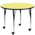 Round Activity Tables with Casters