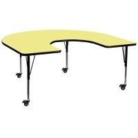 Horseshoe Activity Tables with Casters