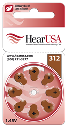 HearUSA Extra Advanced Hearing Aid Batteries Size 312- 1 Carton