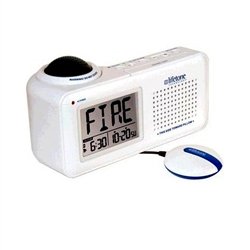 Lifetone HLAC151 Bedside Fire Alarm and Clock