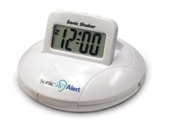 Sonic Shaker Portable Travel Alarm Clock