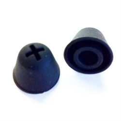 Replacement Silicone Eartips for Sennheiser Headsets (black, pair)