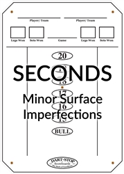 Dart-Stop Scoreboard, White/ Dry-Erase, Seconds