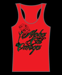 American Apparel Alpha Chi Omega Flower Tank