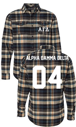 Alpha Gamma Delta Long Sleeve Flannel Shirt