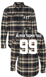Alpha Sigma Tau Long Sleeve Flannel Shirt