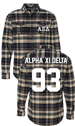 Alpha Xi Delta Long Sleeve Flannel Shirt