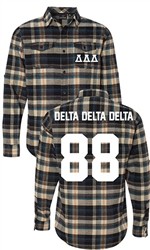Delta Delta Delta Long Sleeve Flannel Shirt