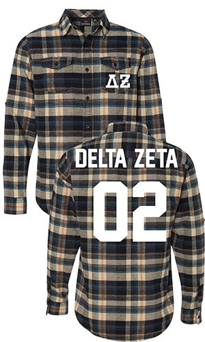 Delta Zeta Long Sleeve Flannel Shirt