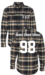 Sigma Sigma Sigma Long Sleeve Flannel Shirt