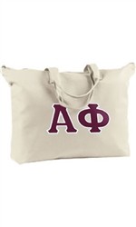 Greek Life Threads Signature Sorority Tote Bag w/ Zippered Pocket