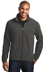 Port Authority Heather Microfleece Full-Zip Jacket-Fast Shipping