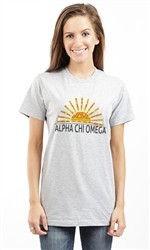 ALPHA CHI OMEGA SUNSET UNISEX TEE