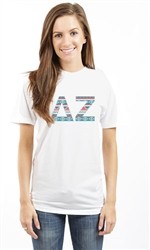 DELTA ZETA NATIVE LETTERS UNISEX TEE