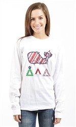 DELTA DELTA DELTA WHALE LONG SLEEVE TEE