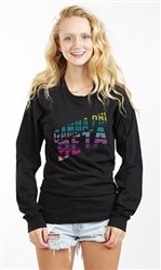 GAMMA PHI BETA STRIPE DOWN AA LONG SLEEVE