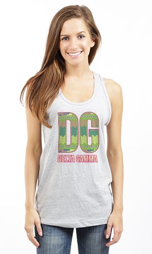 DELTA GAMMA LETTERS UNISEX TANK