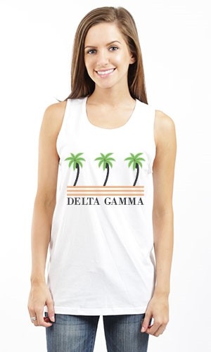 DELTA GAMMA PALMS UNISEX TANK