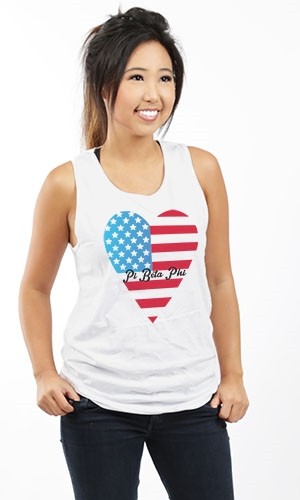 PI BETA PHI USA LOVE UNISEX TANK