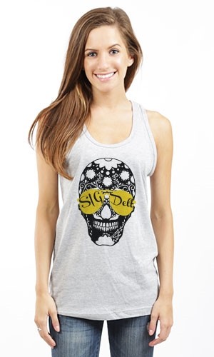 SIGMA DELTA TAU SKULL SHADES UNISEX TANK