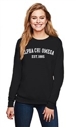 ALPHA CHI OMEGA COLLEGE CREWNECK SWEATSHIRT