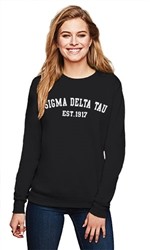 SIGMA DELTA TAU COLLEGE CREWNECK SWEATSHIRT