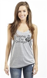 ALPHA CHI OMEGA HARP RACERBACK TANK