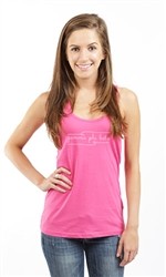 GAMMA PHI BETA CURLY TEXT RACERBACK TANK