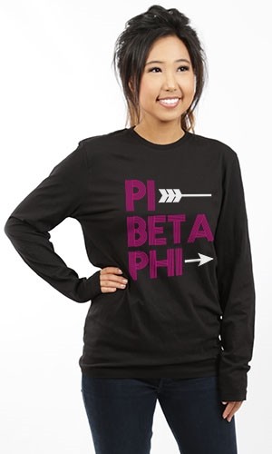 PI BETA PHI NEON SIGN LONG SLEEVE TEE