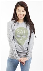 SIGMA DELTA TAU SKULL LONG SLEEVE TEE