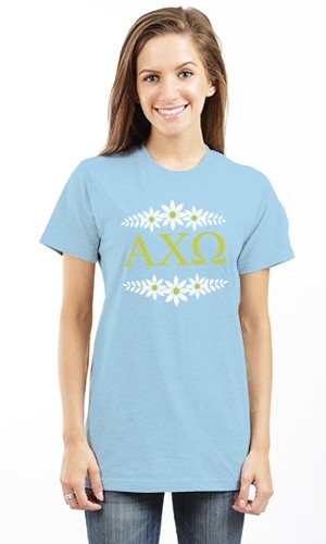 ALPHA CHI OMEGA FLOWERS UNISEX TEE