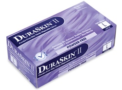 DuraSkin Industrial Powder-Free "Velvet Blue" Nitrile Gloves SMALL