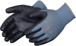 Industrial Stretch Nylon Gloves w/ Polyurethane Palm Grip - Large
