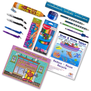 Complete Little Lefty Art Set with Blue Accessories