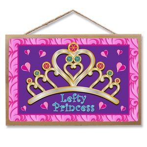 Lefty Princess Wooden Sign