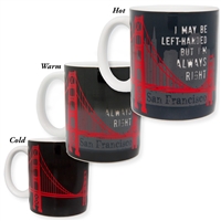 Only Lefties can drink safely from this mug!