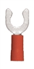 160130-025 PVC Insulated #6 Locking Spade Terminal 22-18 Gauge Red (25 Count)
