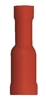 160166-025 PVC Insulated Female Bullet Quick Disconnect 0.157, 22-18 Gauge, Red (25 Count)