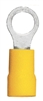 160402-025 PVC Insulated Ring Terminal 12-10 Gauge Yellow #6 Stud (25 Count)