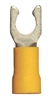 160431-025 PVC Insulated #8 Locking Spade Terminal 12-10 Gauge Yellow (25 Count)