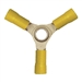 160478-100 PVC Insulated 3 Way Ring Terminal 12-10 Gauge Yellow (100 Count)