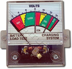 610375 Associated Horizontal Volt Meter W/ Test & State Of Charge