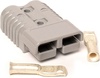 6208 Associated Lexan Plug 175 Amp Gray Connector With 4GA Contacts