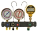 MV5H3D CPS R134A R22 R404A R410A 3-1/8" Oil-Filled Gauges Digital Vacuum Gauge & Case