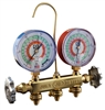 22233 JB Industries R-22 / R-404A / R-410A Patriot 2 Valve Manifold with 1% Accuracy Illuminating 3-1/8" Gauges and 60" Kobra® Hose Set