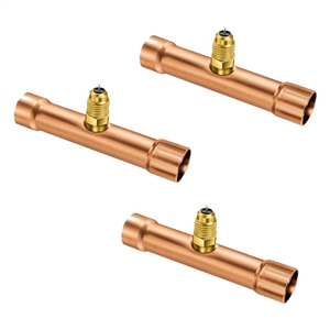 A31334 JB Industries 1/4" OD Swaged Copper Braze Tee Access 3 Pack