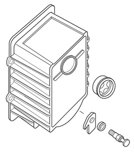 PR-201 JB Industries DV-142N DV-200N and DV-285N Cover Assembly w/Sight Glass Drain Valve and Guard